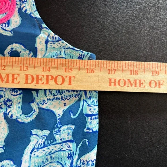 Lilly Pulitzer Carlotta Shift Dress Size 2 Joy Ride Elephant Print Embroidered - Picture 10 of 13